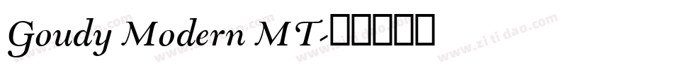 Goudy Modern MT字体转换